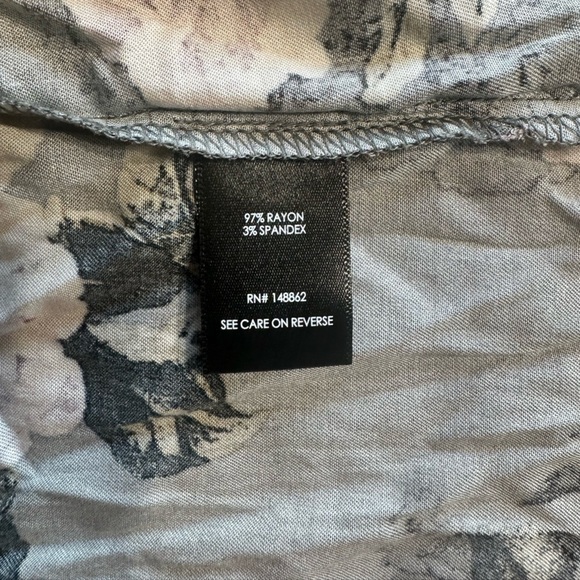 Torrid Grey Floral Challis Fit & Flare Midi Cami - Picture 7 of 8